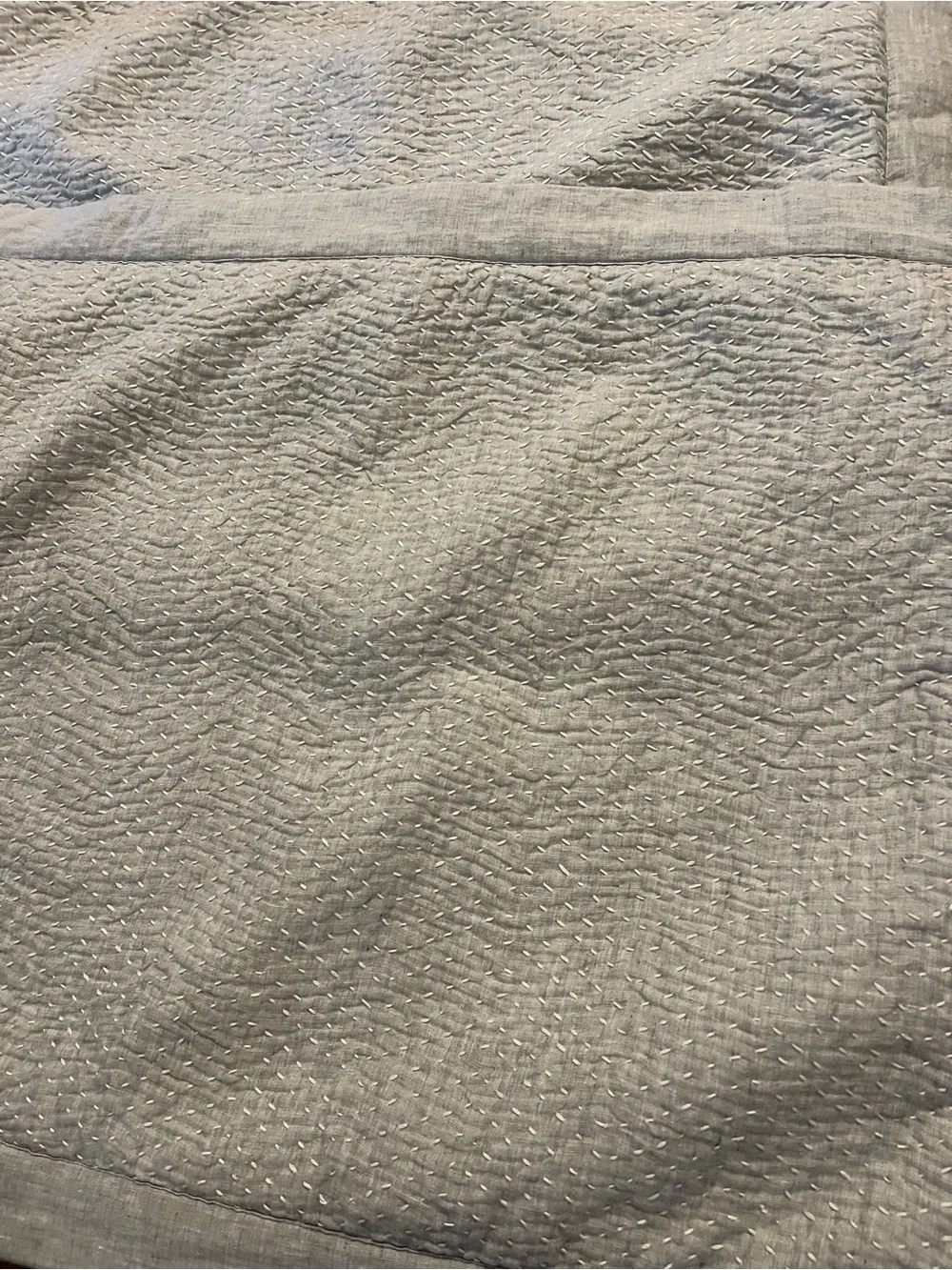 Serena & Lily Almonte Quilt Euro Sham in Smoke/White - Set of 2